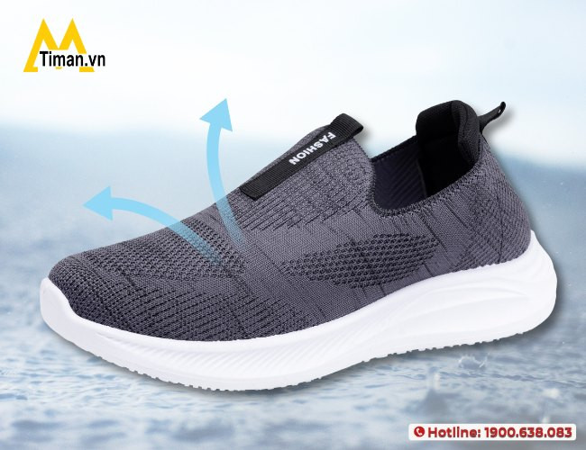 Giày thể thao nam với thiết kế thoáng khí, mang lại sự thoải mái tối đa
