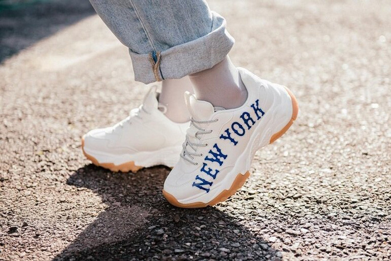 Giày thể thao nữ MLB Chunky logo NY