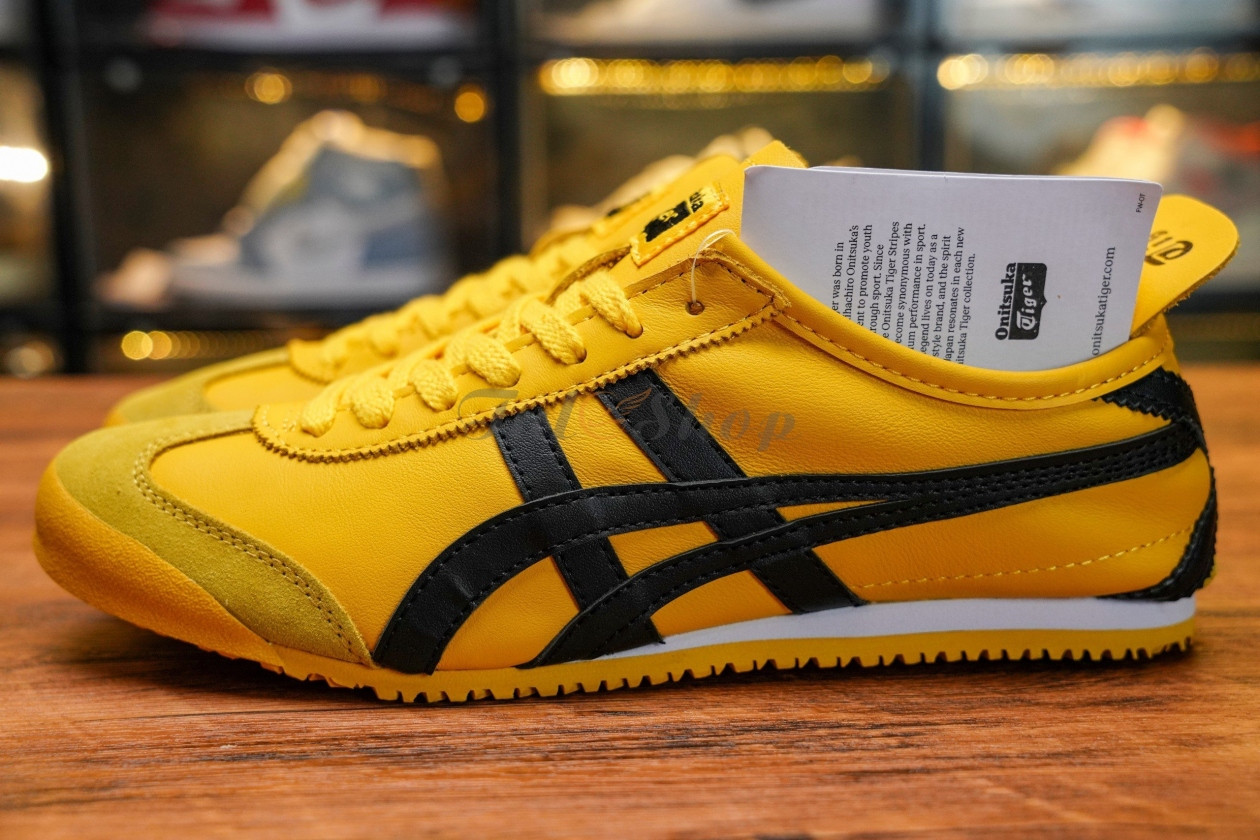 Giày Tiger Onitsuka nữ Mexico 66 màu đen vàng, phong cách Kill Bill