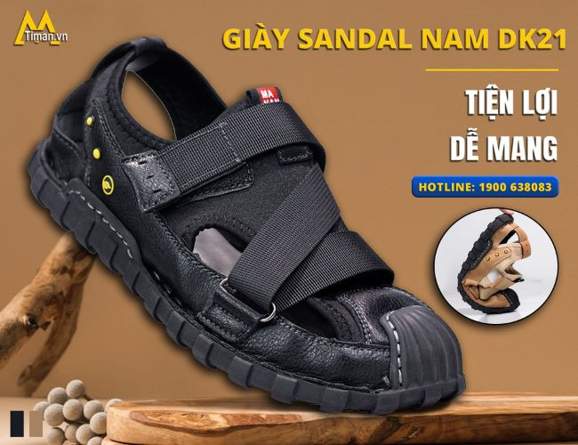 Giày vải nam kiểu dáng sandal thoáng mát