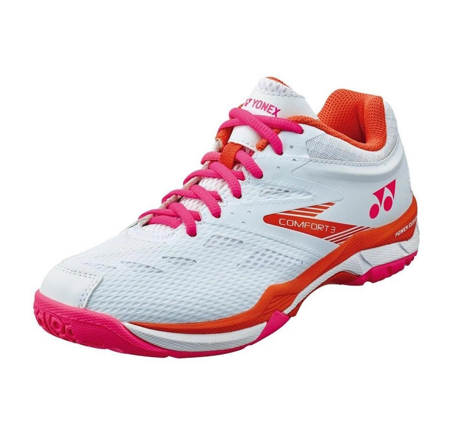 Giày Yonex Comfort 3 trắng hồng với thiết kế hiện đại, ôm chân mang lại sự thoải mái tối ưu.