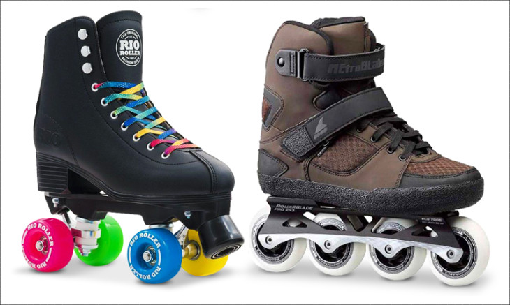 Hai loại giày patin Roller Skating và Roller Blading