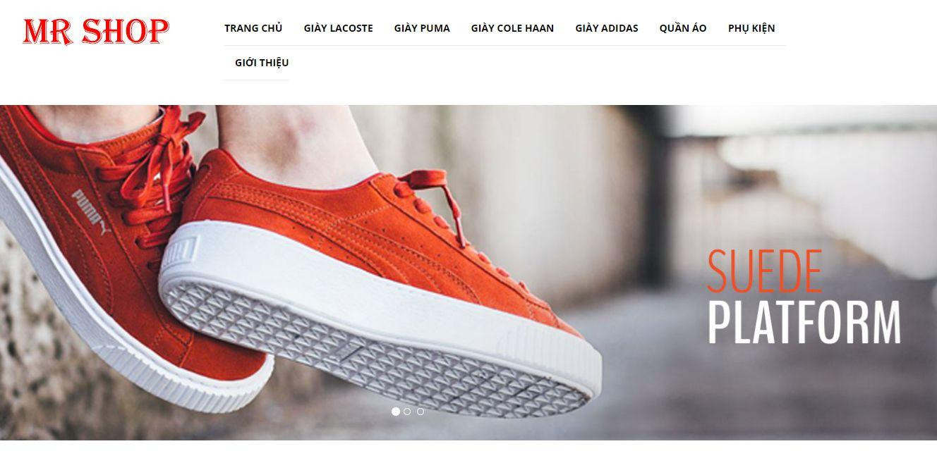 Hình ảnh chung về Mr Shop, nơi cung cấp giày sneaker chính hãng với hậu mãi tốt
