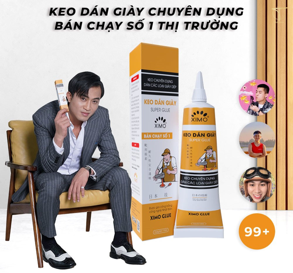 Hình ảnh lọ keo dán giày dép KD01 XIMO GLUE chuyên dụng