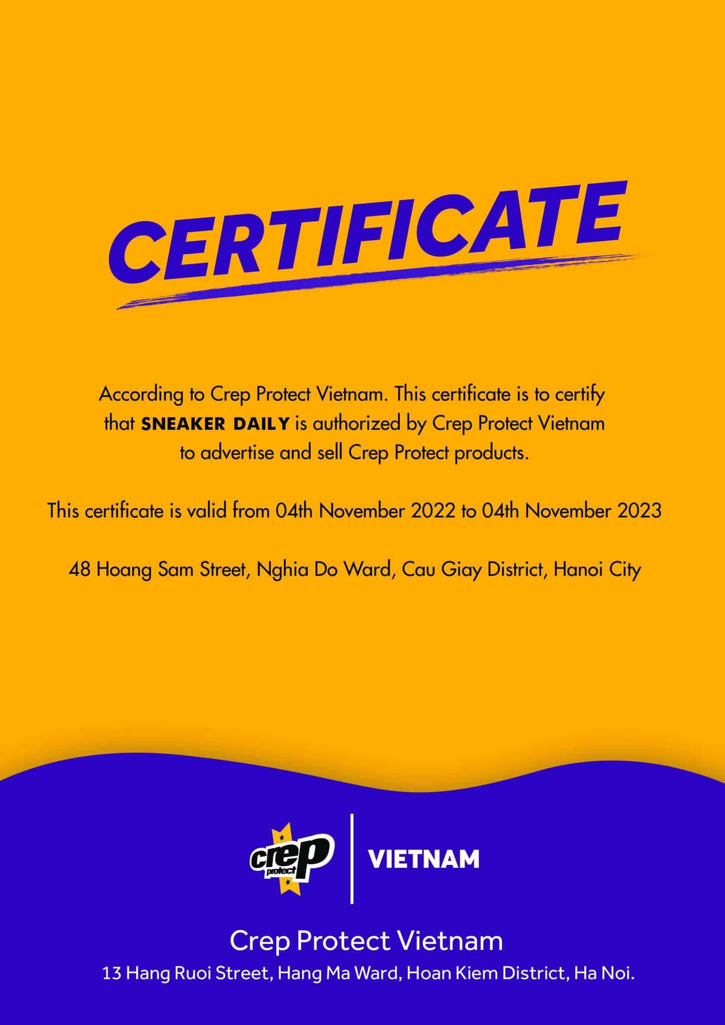 Hợp tác giữa Sneaker Daily và Crep Protect Vietnam trong dịch vụ vệ sinh giày sneaker Hà Nội.