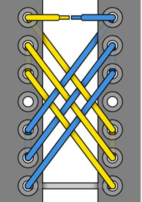 hướng dẫn buộc dây giày thể thao 7 lỗ kiểu Lattice phức tạp