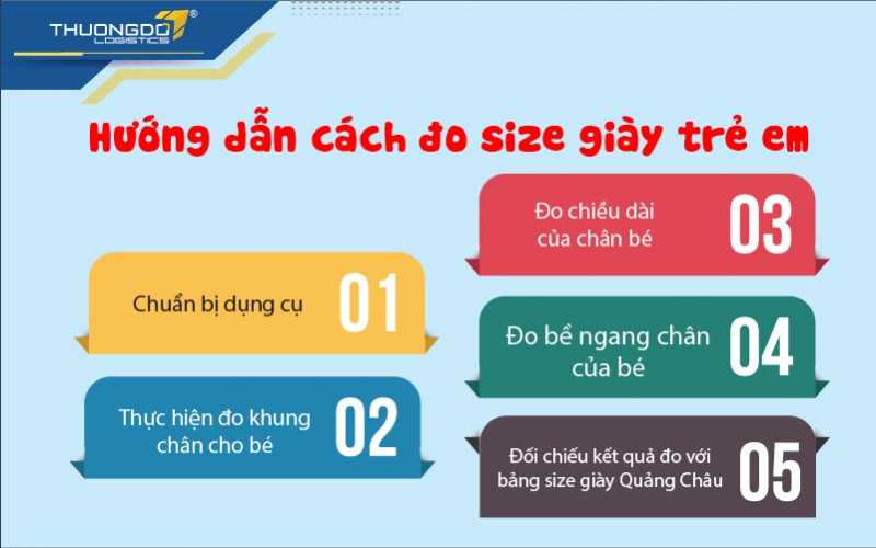 Hướng dẫn quy trình đo chân để chọn bảng size giày bé Quảng Châu