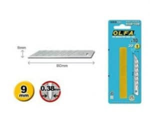 Kích thước chi tiết của lưỡi dao rọc giấy Nhật OLFA SAB-10B