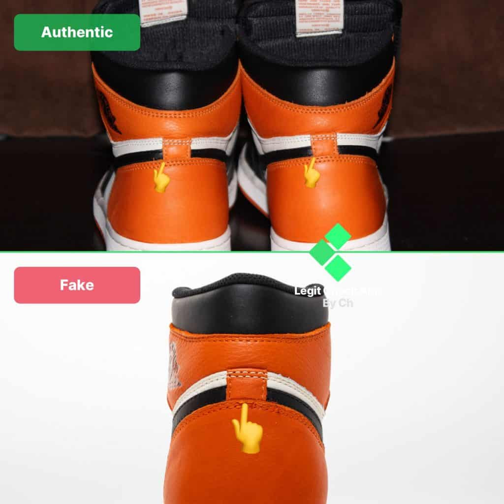 Kiểm tra họa tiết sao/hoa thị dưới đế giày Nike Air Jordan, dấu hiệu thật giả
