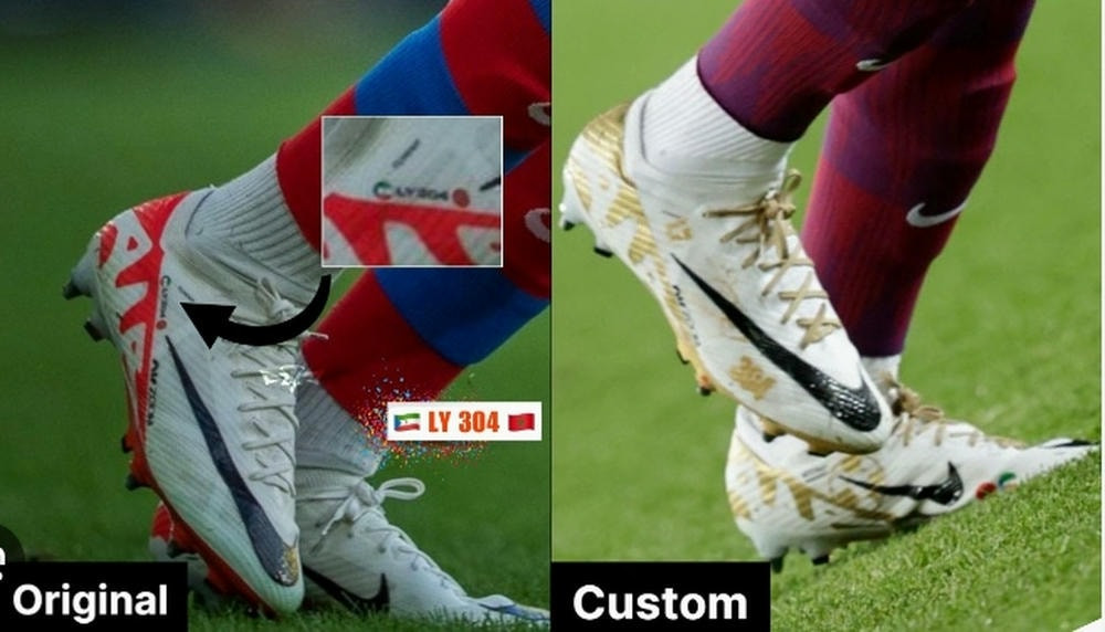 Lamine Yamal xử lý bóng cùng giày Nike Mercurial Vapor