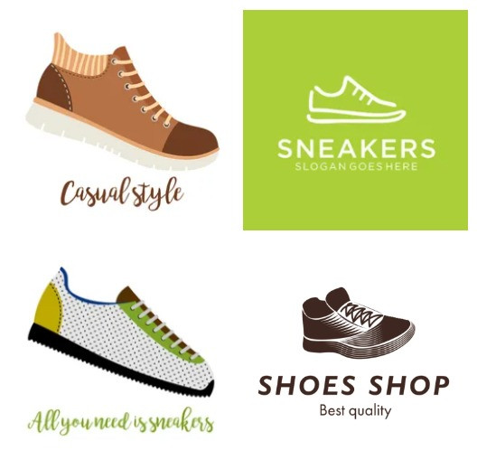 Logo giày sneaker đẹp dạng độc đáo