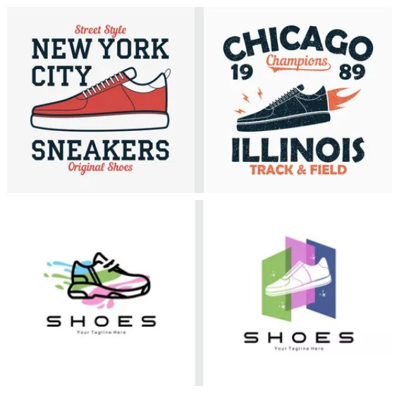 Logo giày sneaker đẹp dạng mới nhất