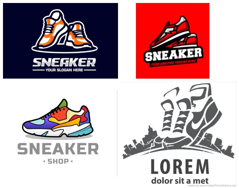 Logo giày sneaker đẹp dạng retro