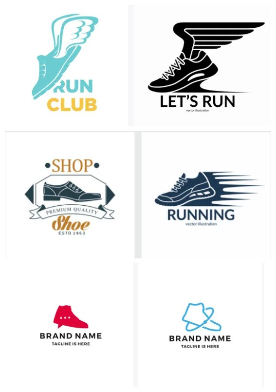 Logo giày sneaker đẹp dạng vintage