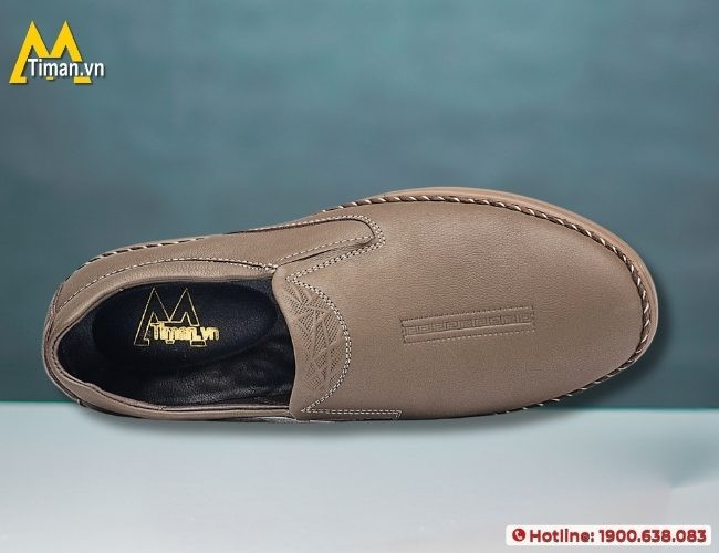 Lót đệm êm ái bên trong giày lười nam da bò giá rẻ