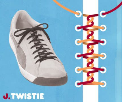 Luồn dây giày thể thao Twistie tạo điểm nhấn xoắn độc đáo