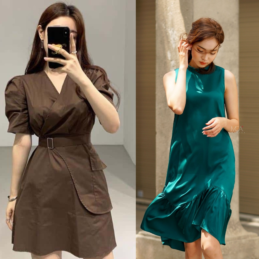 Mặc đầm denim với giày thể thao trắng tạo phong cách năng động và trẻ trung