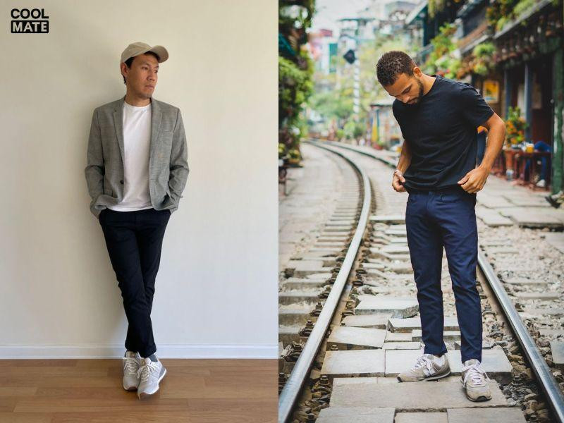 Mặc quần skinny với giày New Balance nam tạo nên phong cách độc đáo