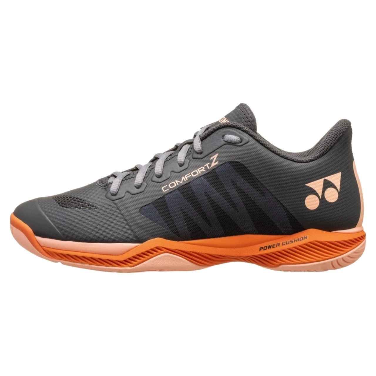 Mẫu giày cầu lông Yonex Comfort Z3 Men màu xám đen, nổi bật trên sân đấu