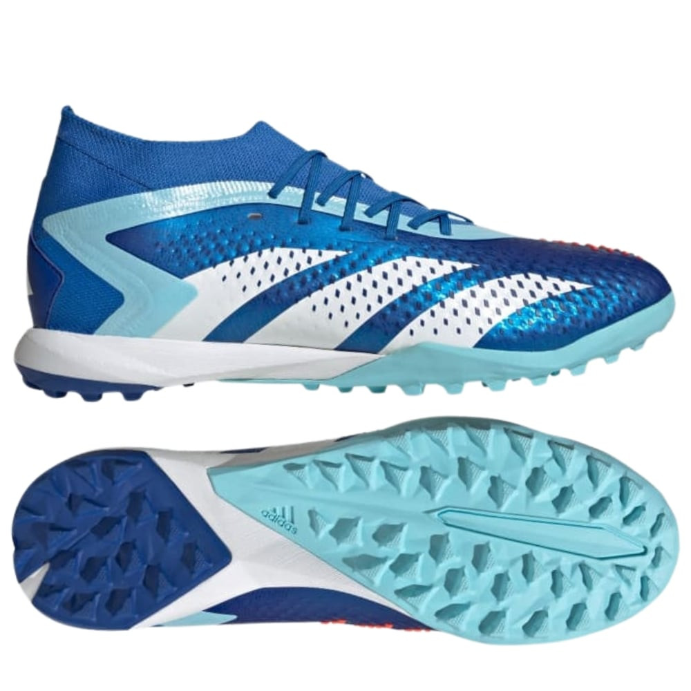 Mẫu giày đá bóng adidas Predator Accuracy .1 TF màu xanh dương trắng, tăng cường kiểm soát bóng.
