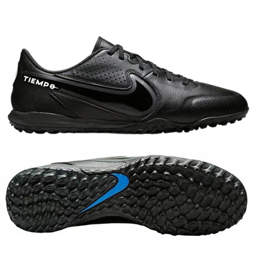Mẫu giày đá bóng Nike Tiempo 9 Academy TF màu đen cơ bản