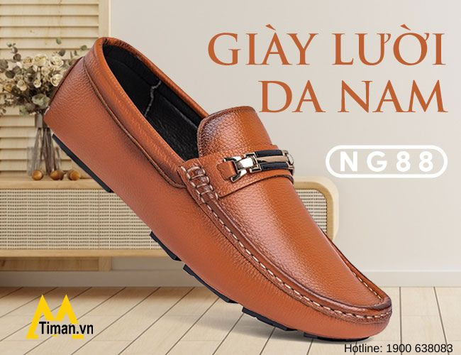 Mẫu giày lười da nam đẹp NG88 tiện lợi và sang trọng cho quý ông