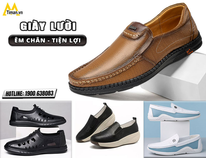 mẫu giày lười đẹp da nam màu nâu