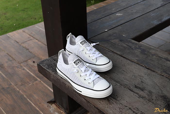 Mẫu giày lười vải nam Converse Shoreline Knit Slip màu xám