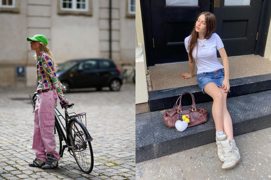 Mẫu giày sneaker cao gót phá cách, điểm nhấn đặc biệt trong các giày sneaker hot 2025