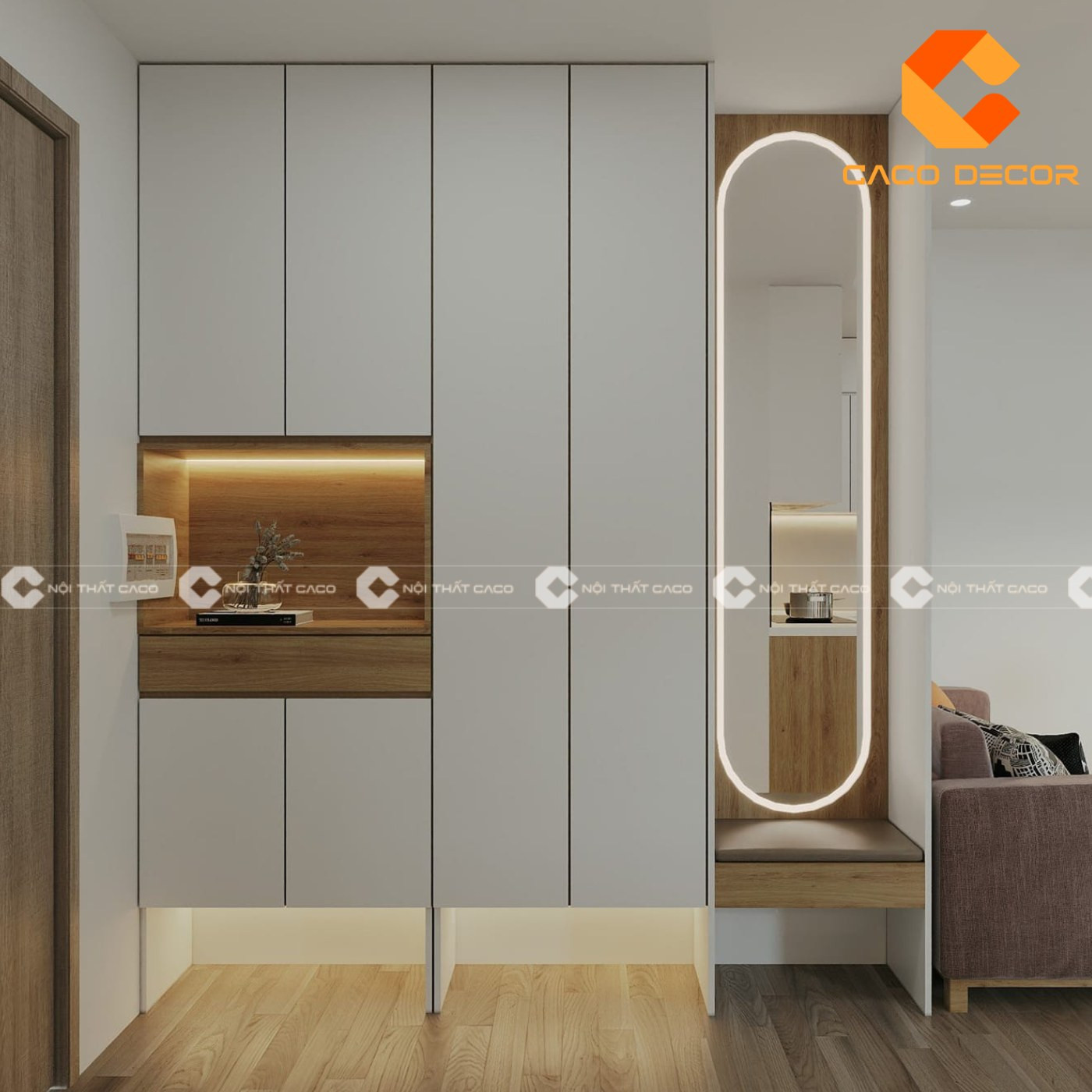 Mẫu tủ giày kịch trần đẹp màu trắng thanh lịch, tối giản