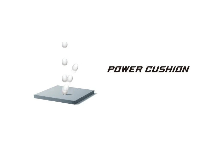 Minh họa công nghệ Power Cushion trên giày cầu lông Yonex SHB101CR