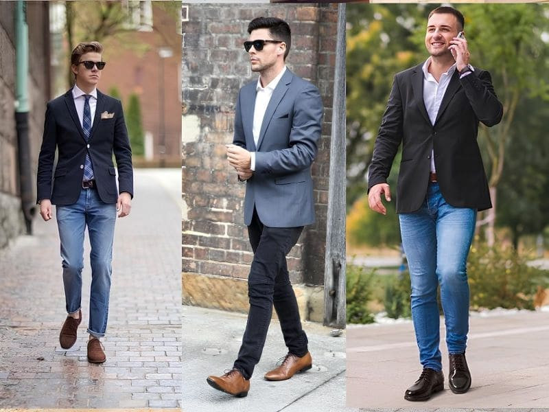 Mix giày Oxford cùng quần jean nam phong cách trẻ trung