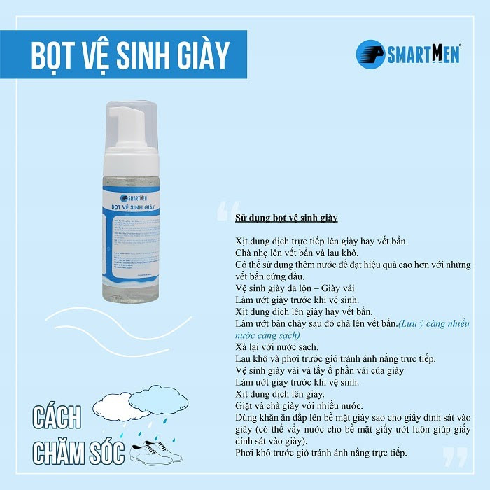 Người đang dùng bọt làm sạch và bàn chải để vệ sinh giày thể thao trắng
