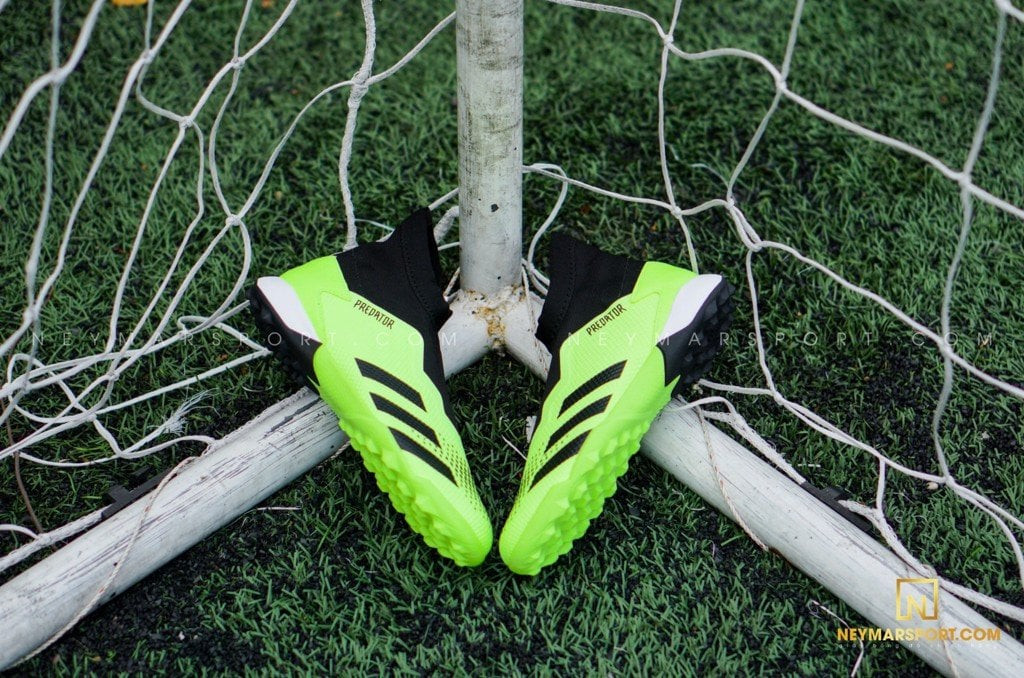 Phần cổ dệt của giày bóng đá không dây Adidas Predator 20.3 Laceless
