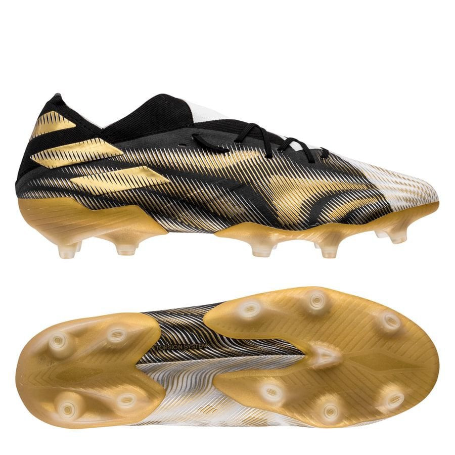 Phiên bản cao cấp giày đá bóng adidas Nemeziz .1 FG/AG màu trắng vàng