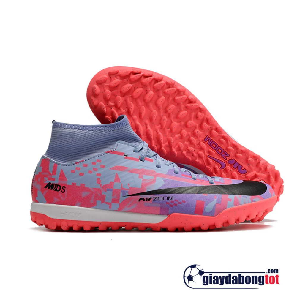 Phiên bản giày bóng đá Nike cổ cao Superfly 9 Academy TF tím cam CR7