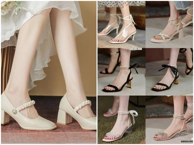 Phối áo dài với sandal cao gót tinh tế