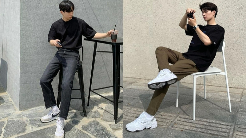 Phối đồ thanh lịch với giày sneaker nữ tăng chiều cao