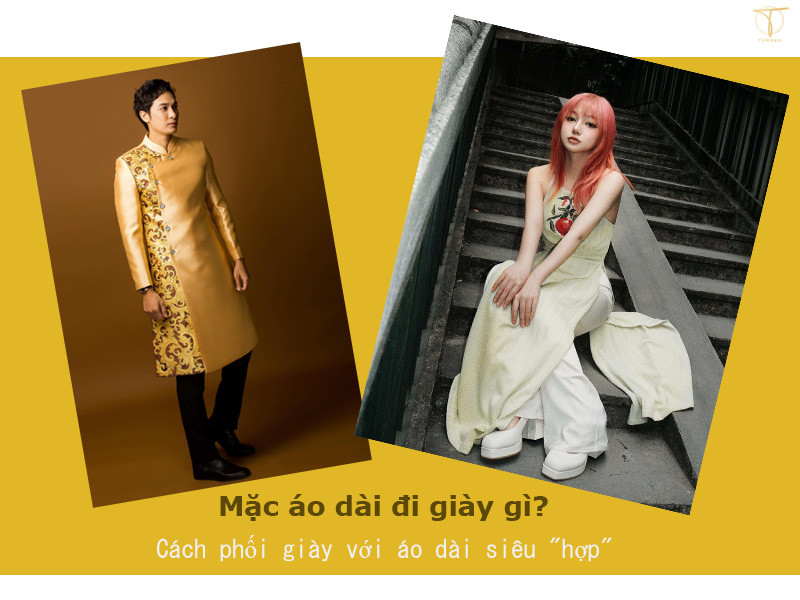Phụ nữ hiện đại tự tin phối áo dài và giày thể thao năng động