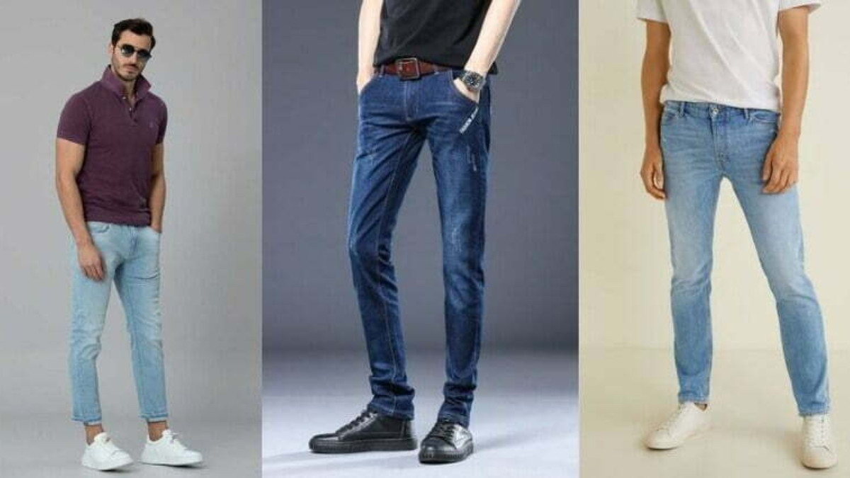 Quần jean nam kết hợp giày thể thao