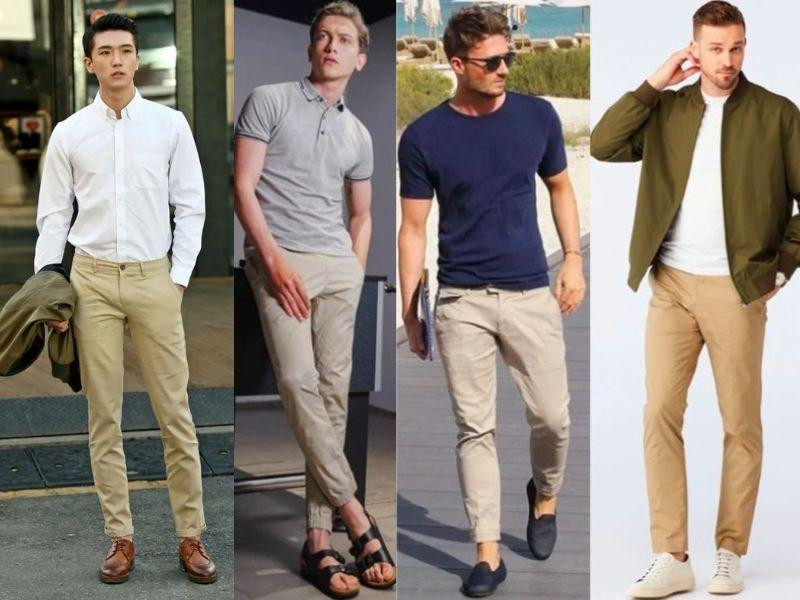 Quần kaki có gam màu trung tính, dễ mix &amp; match