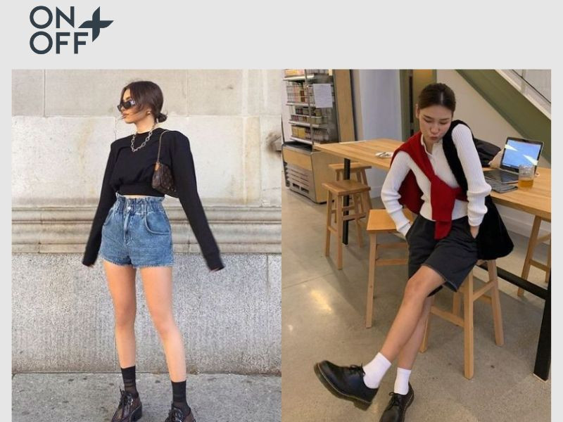 Quần short năng động cùng giày Oxford
