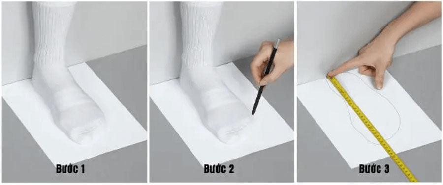 Quy trình các bước đo kích thước bàn chân nam để xác định cỡ giày New Balance chuẩn