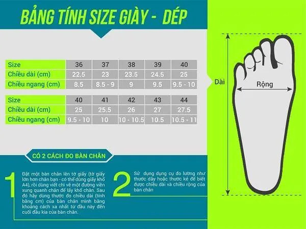 Quy trình hướng dẫn đo và tính toán size giày Quảng Châu chính xác tại nhà