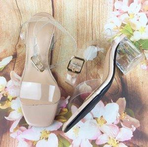 Sandal quai trong nữ big size mũi vuông, kiểu dáng hiện đại, thanh lịch