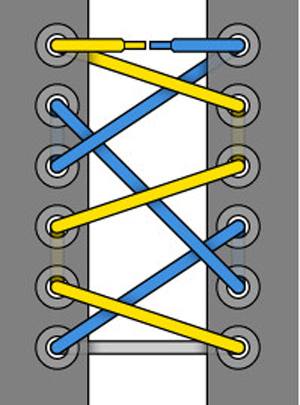 thắt dây giày thể thao 6 lỗ kiểu Escher nghệ thuật