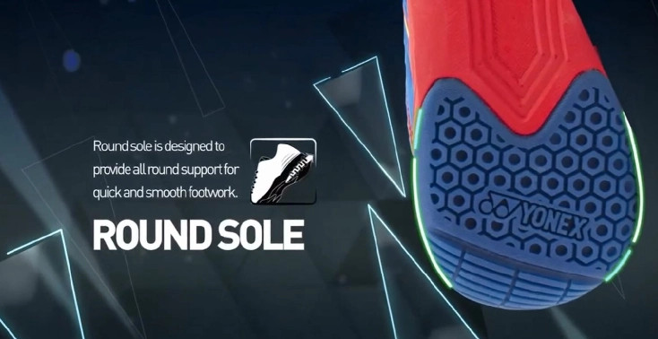 Thiết kế đế tròn Round Sole của giày cầu lông Yonex SHB CFT2EX