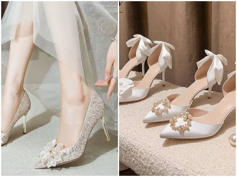 Thiếu nữ mặc áo dài tím than thanh thoát kết hợp sandal quai mảnh