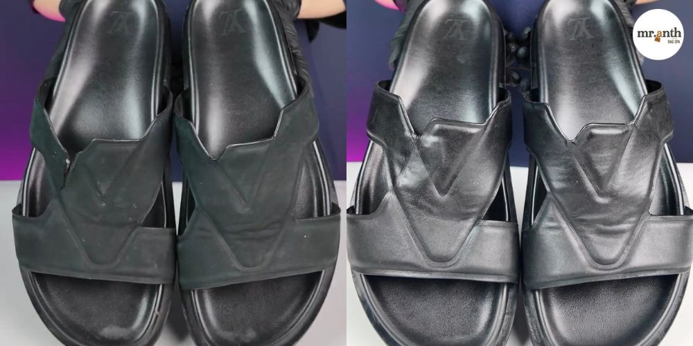 Thợ lành nghề thực hiện sửa chữa giày dép tại Quận 7