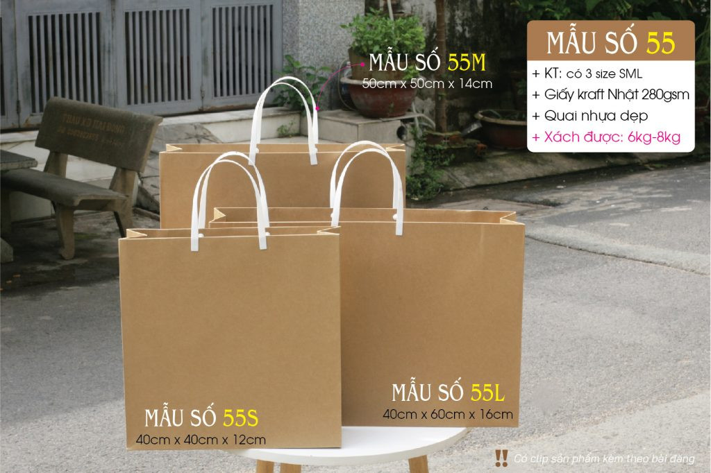 Túi giấy size lớn bền đẹp, giải pháp đóng gói hiệu quả